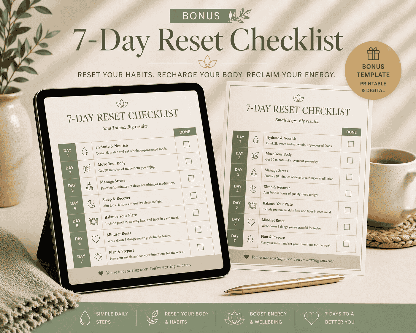 7-Day Quick Start Checklist Mockup