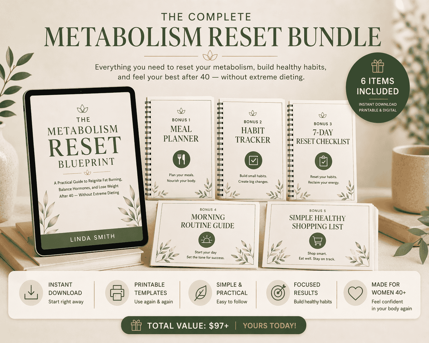 Metabolism Reset Blueprint Bundle Mockup