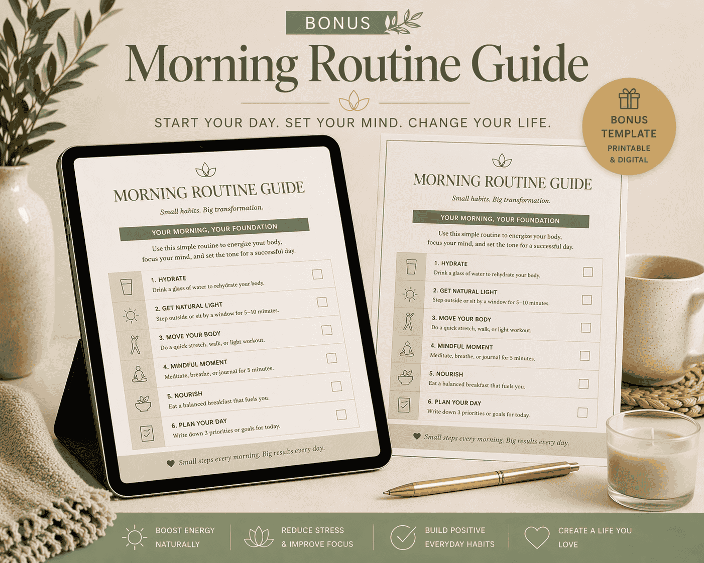 Morning Routine Guide Mockup